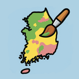 색칠 지도 ícone