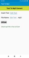 Text/Speech To Mp3 Converter پوسٹر