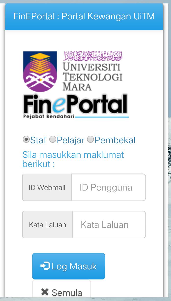 Portal kewangan pelajar uitm