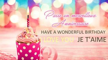 Cartes de voeux d'anniversaire Affiche