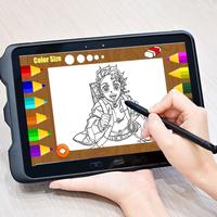 برنامه‌نما Demon blade Coloring game عکس از صفحه