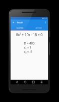 برنامه‌نما Quadratic Equation Solver عکس از صفحه