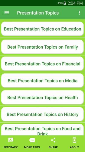 history presentation topics