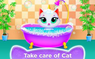 Unicorn Cat Princess Baby Game اسکرین شاٹ 1
