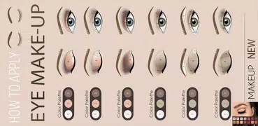 Examples of eye makeup (Step b