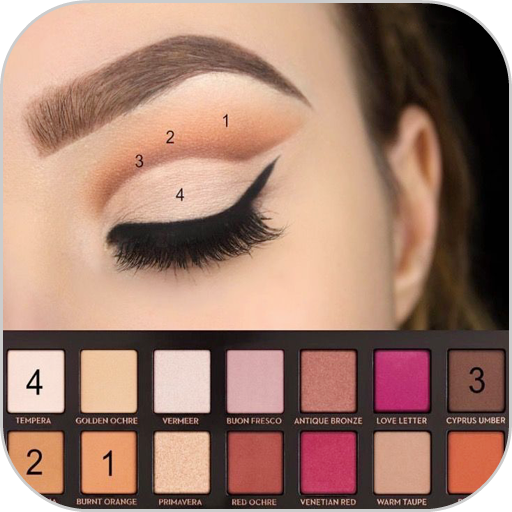 Examples of eye makeup (Step b