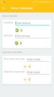 Gems & XP Calc syot layar 1