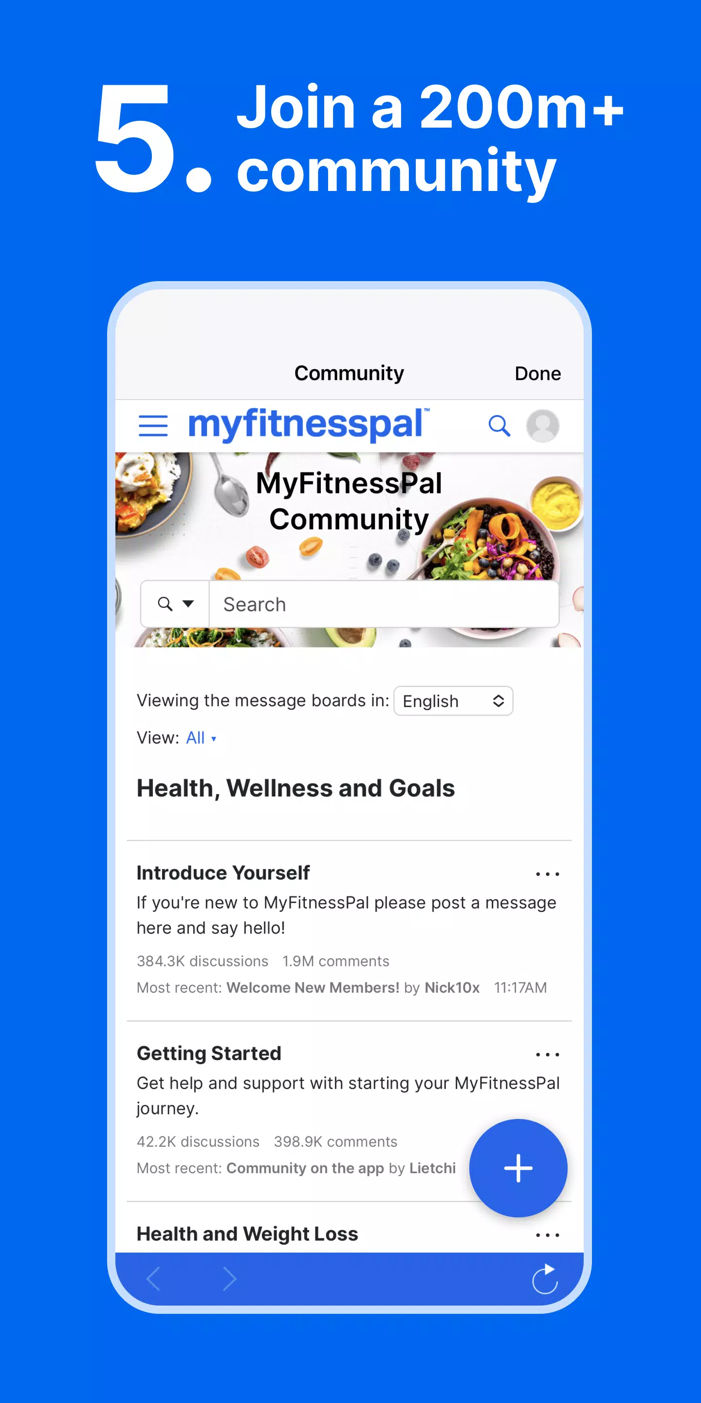 Myfitnesspal Opening Screen