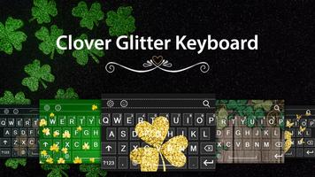Clover Glitter Emoji Keyboard capture d'écran 1