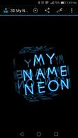 3D Mon Nom Neon Live Wallpaper Affiche