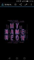 3D My Name Neon Live Wallpaper اسکرین شاٹ 1