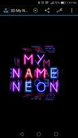3D My Name Neon Live Wallpaper اسکرین شاٹ 2