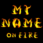 3D My Name On Fire Wallpaper icône