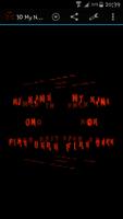 3D My Name On Fire Wallpaper plakat