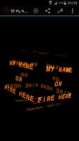 3D My Name On Fire Wallpaper capture d'écran 1