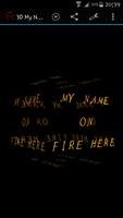 3D My Name On Fire Wallpaper capture d'écran 2
