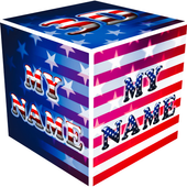 3D My Name Patriotic USA LWP icône