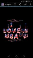3D My Name Patriotic USA LWP syot layar 1