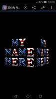 3D My Name Patriotic USA LWP syot layar 2