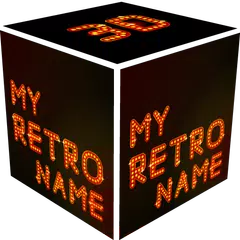 3D My Retro Name Wallpaper