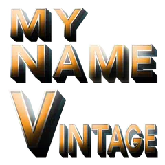 3D My Name Vintage Wallpaper