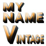 3D Mon Nom Vintage Wallpaper icône