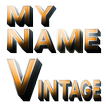 ”3D My Name Vintage Wallpaper