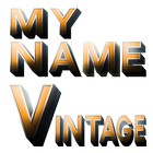 3D My Name Vintage Wallpaper-icoon