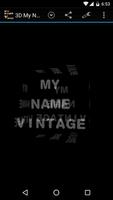 3D My Name Vintage Wallpaper syot layar 1