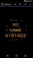 3D My Name Vintage Wallpaper ảnh chụp màn hình 2