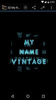 3D My Name Vintage Wallpaper ảnh chụp màn hình 3