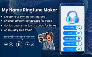 Name Ringtone App with Music Poster