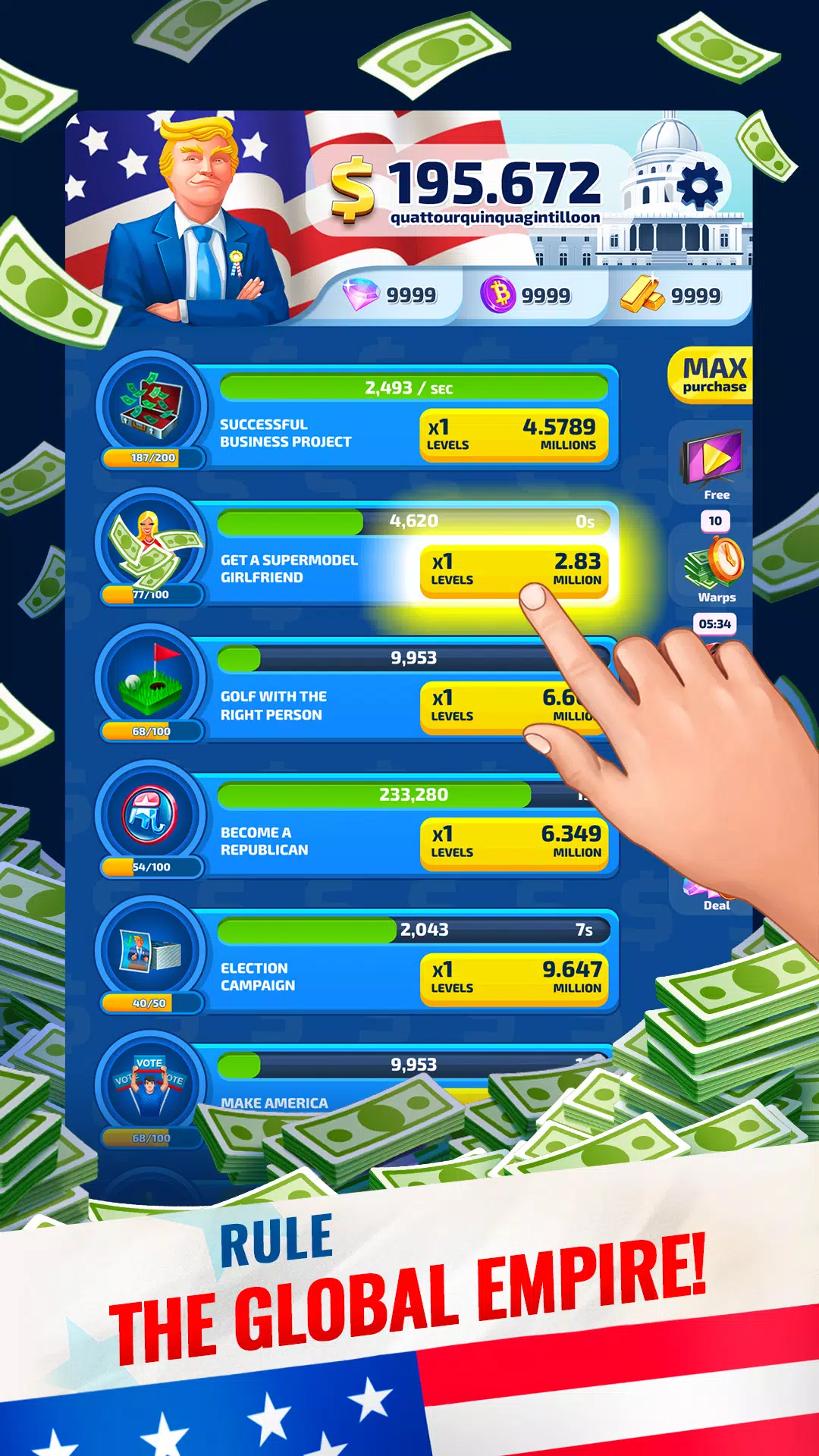 Trump’s Empire: Idle game