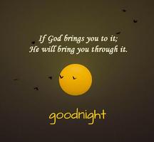 Good Night Inspirational Word of Encouragement Cartaz