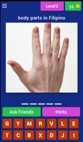 Body Parts Quiz Game (Learn Filipino Language) screenshot 1