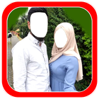 Hijab Muslim Couple Photo Suit icône