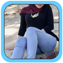 Hijab Girl Jeans Photo Suits APK