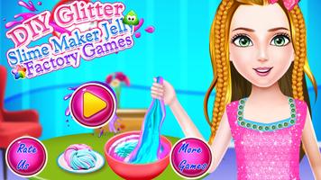 DIY Glitter Slime Maker - Jelly Factory Games โปสเตอร์