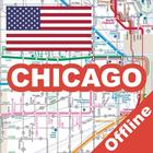 Chicago Bus Train Map Guide icône