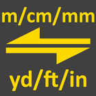 ikon M, cm, mm to yard, kaki, alat 