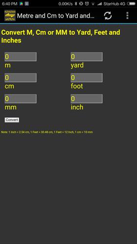 M Cm Mm To Yard Feet Inch Converter Tool For Android Apk Download