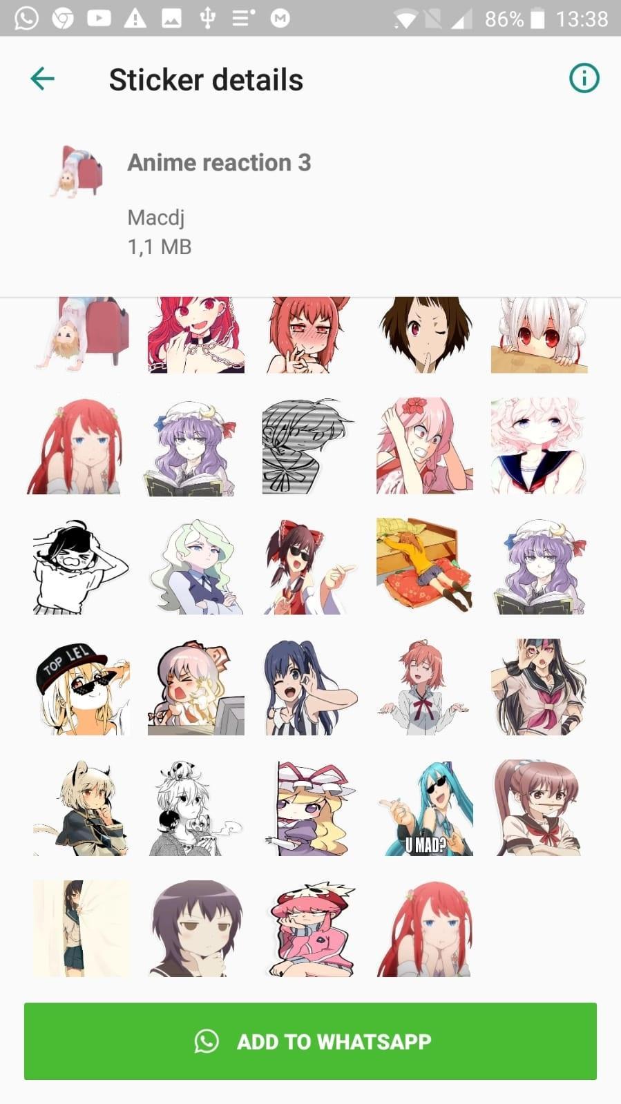 Anime stickers for WhatsApp Android के लिए APK डाउनलोड करें