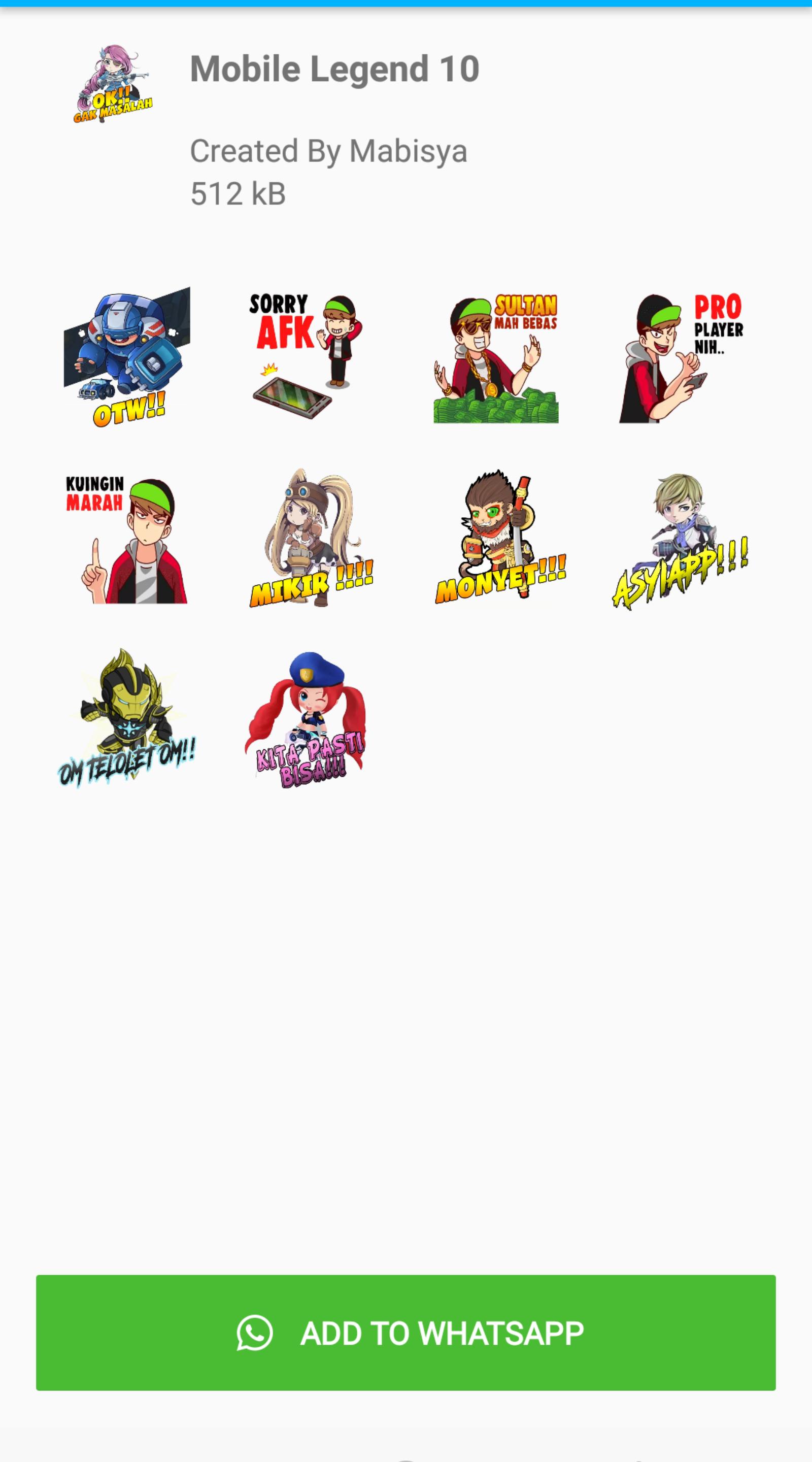 Android i in Sticker Wa MLBB Lucu APK y ndir Android i in Sticker Wa MLBB Lucu APK y ndir