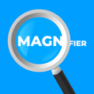Magnifier glass text magnify