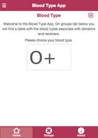 Blood Type App پوسٹر
