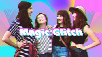 Magic Glitch：Camera&Photo Effects постер