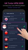 برنامه‌نما UK VPN 2019 - Unlimited Free VPN Proxy Master عکس از صفحه