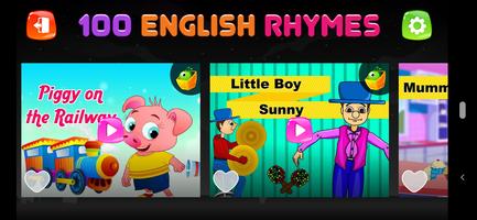 100 English Nursery Rhymes poster