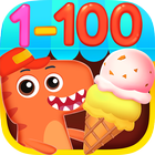 Dino Kids Numbers Count To 100 Math Games for Kids أيقونة