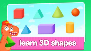 Dino Game 3D Shapes Blocks for الملصق